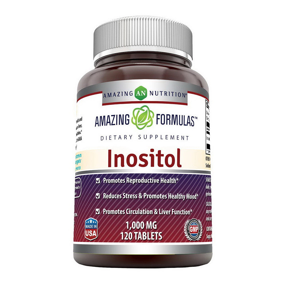 Amazing Formulas Inositol 1000 Mg Tablets, Supports Healthy Liver, 120 Ea